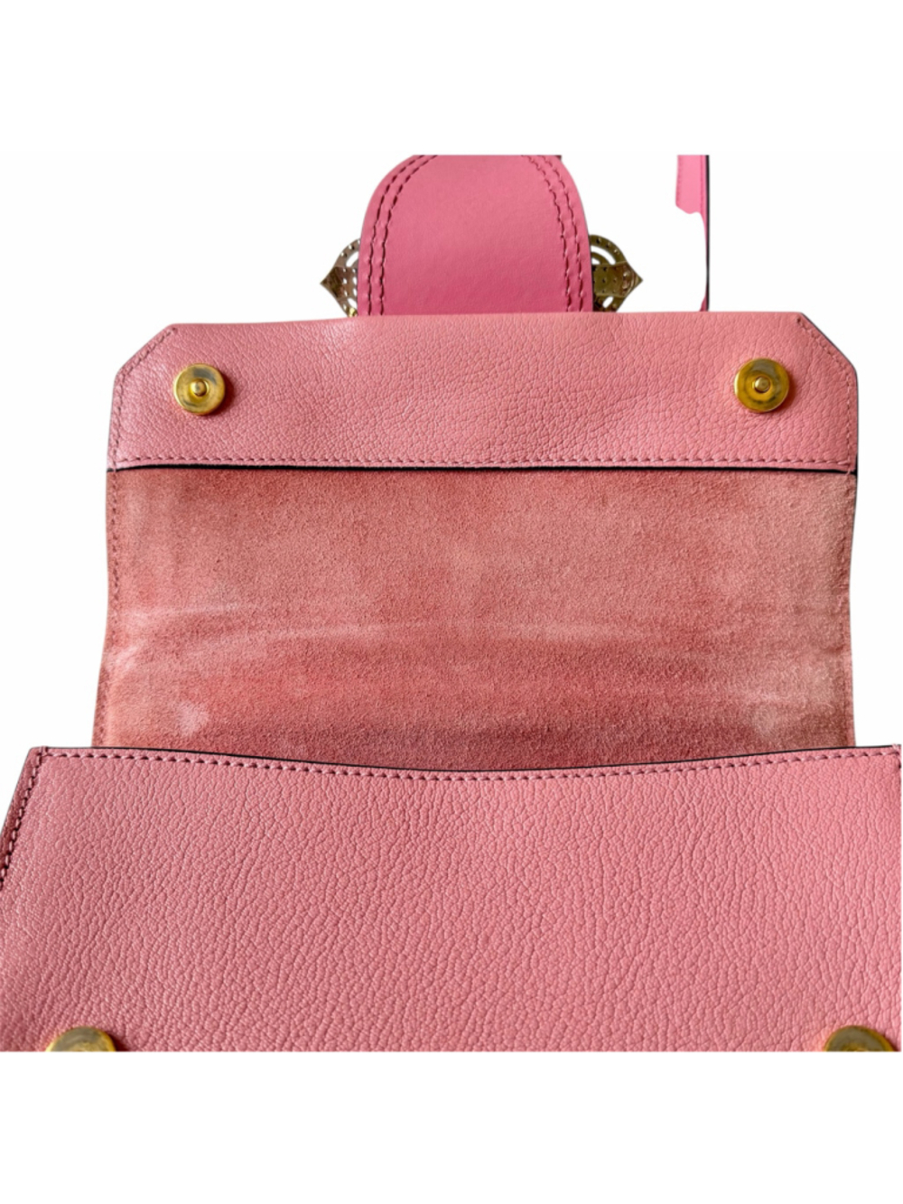 Miu Miu Miu Lady Crystal-Embellished Madras Leather Shoulder Bag - Pink - Picture 6 of 16